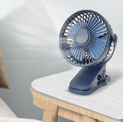 USB Mini Clip Fan – Silent Rechargeable Portable Desktop Fan for Dorms