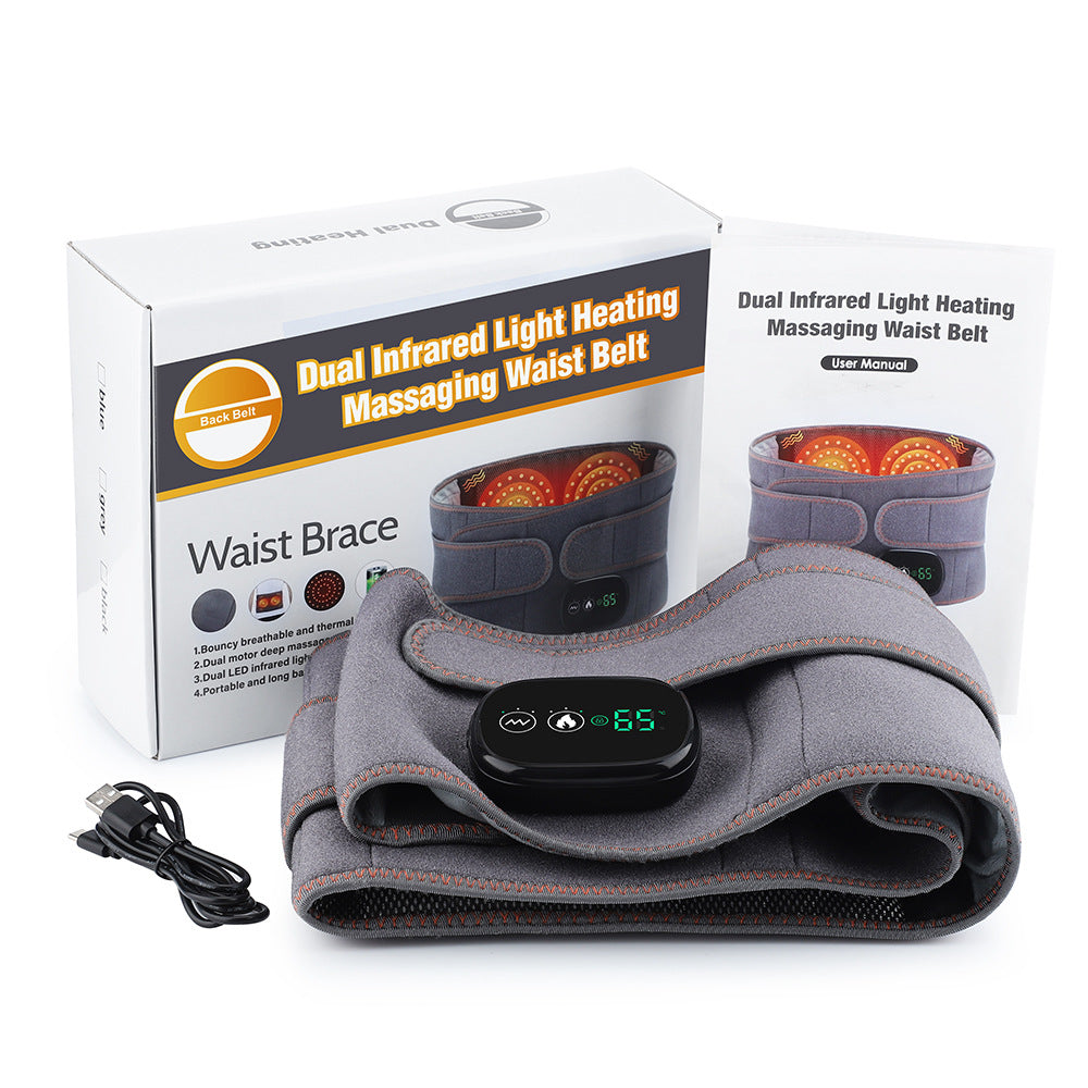 Electric Heating Massage Waist Belt – Vibrating Lumbar Wrap for Back Warmth & Relaxation