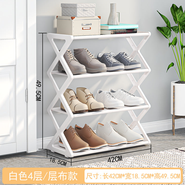 X-Type Multi-Functional Shoe Rack – 2-Layer Stackable Organiser