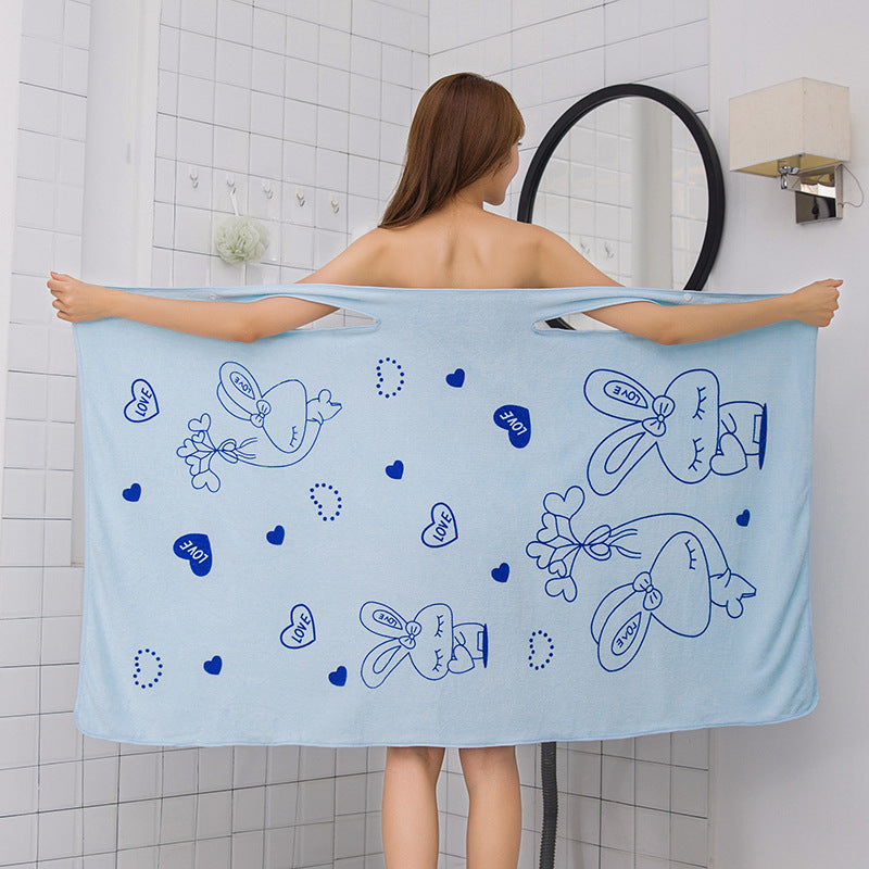 Chic Cartoon Beach Wrap Towel