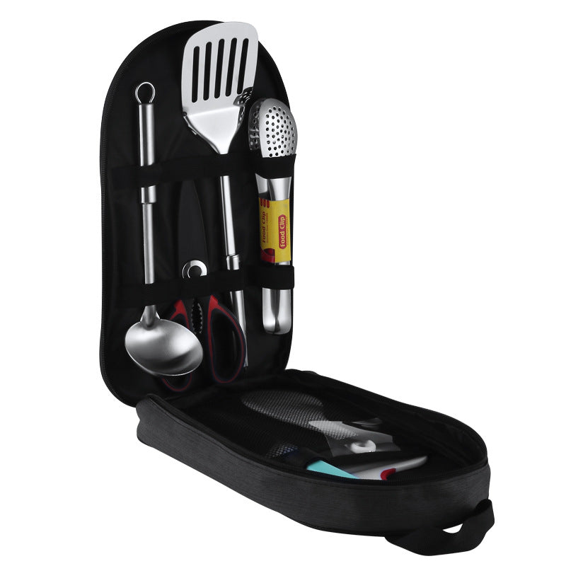 Outdoor Picnic Bag with BBQ Cooking Set – Portable Camping Storage Kit