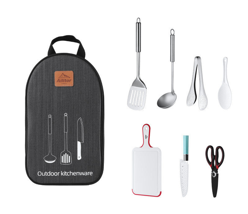 Outdoor Picnic Bag with BBQ Cooking Set – Portable Camping Storage Kit