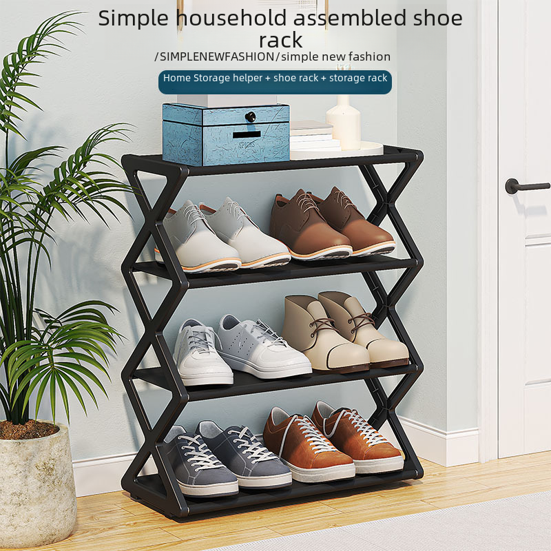 X-Type Multi-Functional Shoe Rack – 2-Layer Stackable Organiser