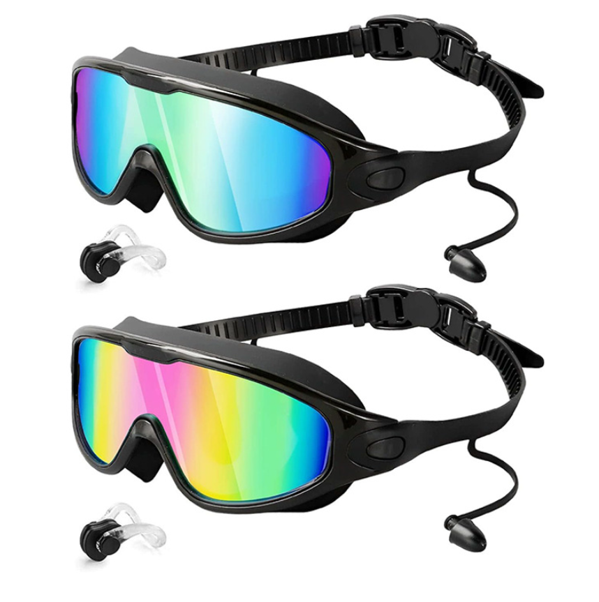 Large Waterproof Anti-Fog Goggles – UV Protection Swimming & Sports Eyewear