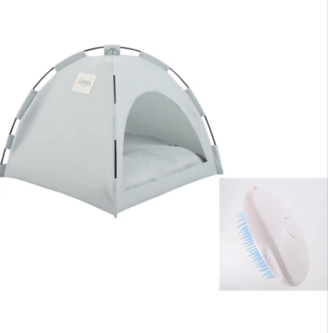 Portable Pet Tent with Cooling Mat – Foldable Indoor & Outdoor Dog and Cat Bed