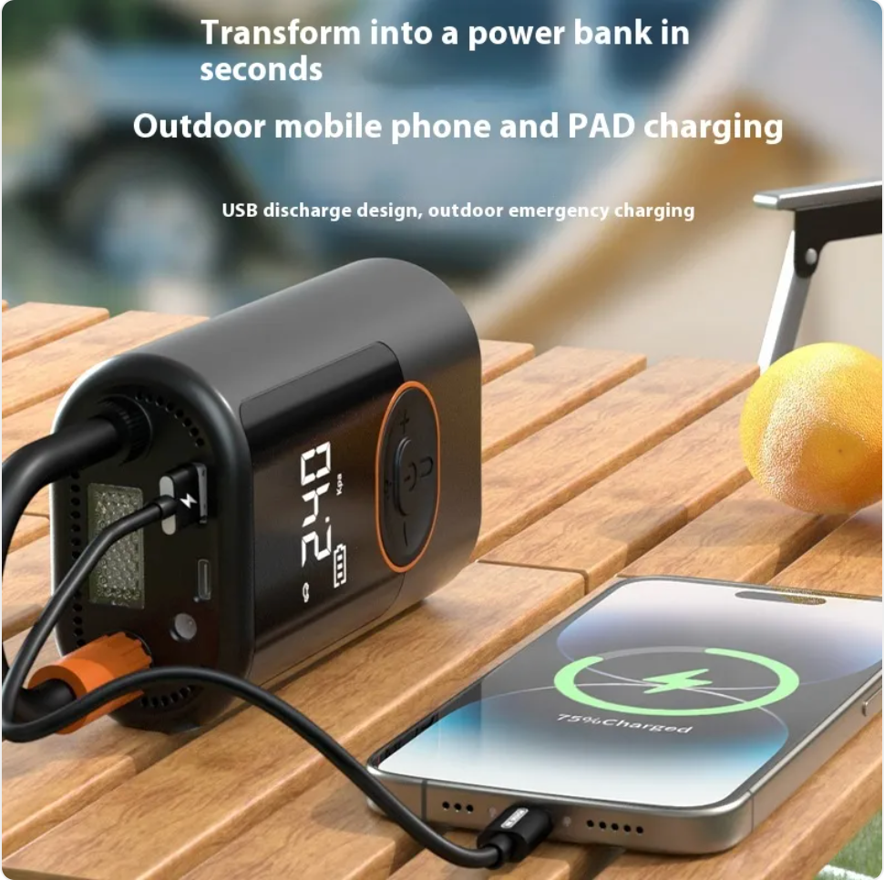 High-Pressure Car Inflator with Fast Charging