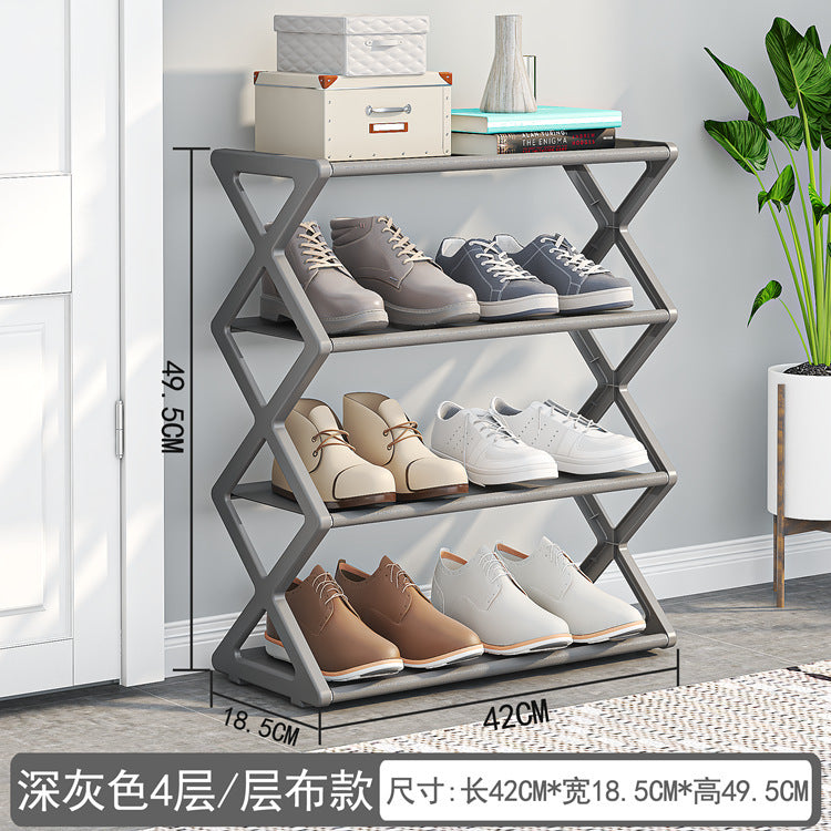X-Type Multi-Functional Shoe Rack – 2-Layer Stackable Organiser