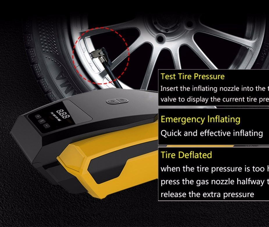Electric Car Tyre Inflator – Portable Air Pump for Cars, Bikes & Balls