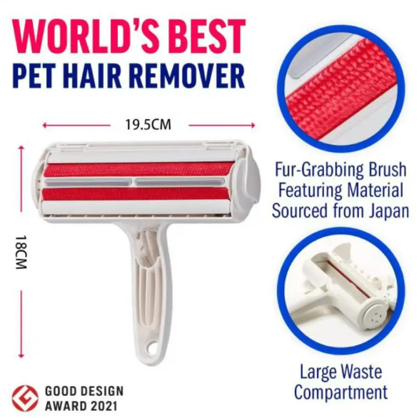 Reusable Pet Hair Remover Roller – Lint-Free Fur Picker for Furniture, Clothes & Carpet