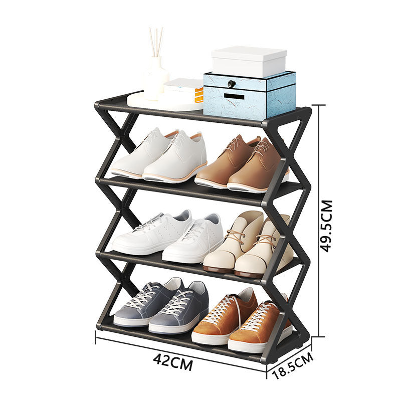 X-Type Multi-Functional Shoe Rack – 2-Layer Stackable Organiser