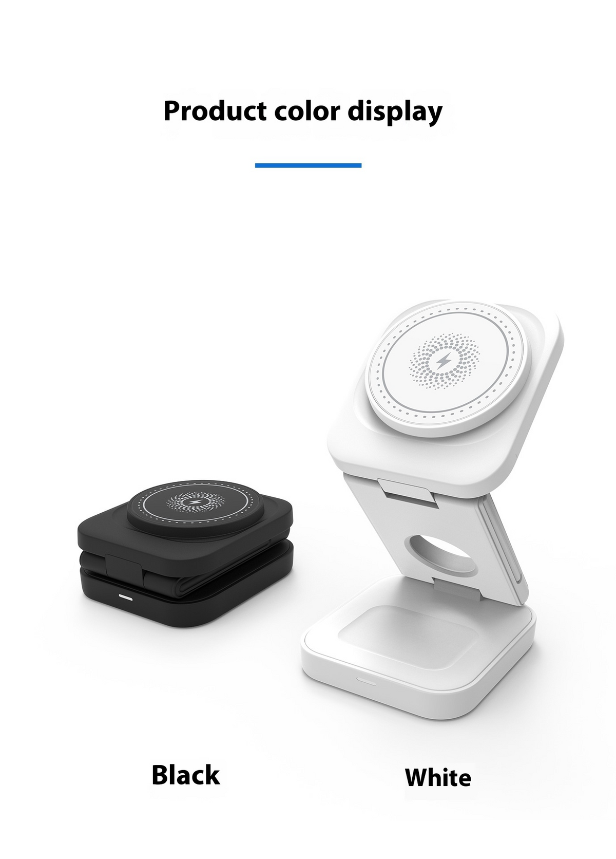 3-in-1 Foldable Magnetic Wireless Charger – 30W for iPhone, Apple Watch & AirPods