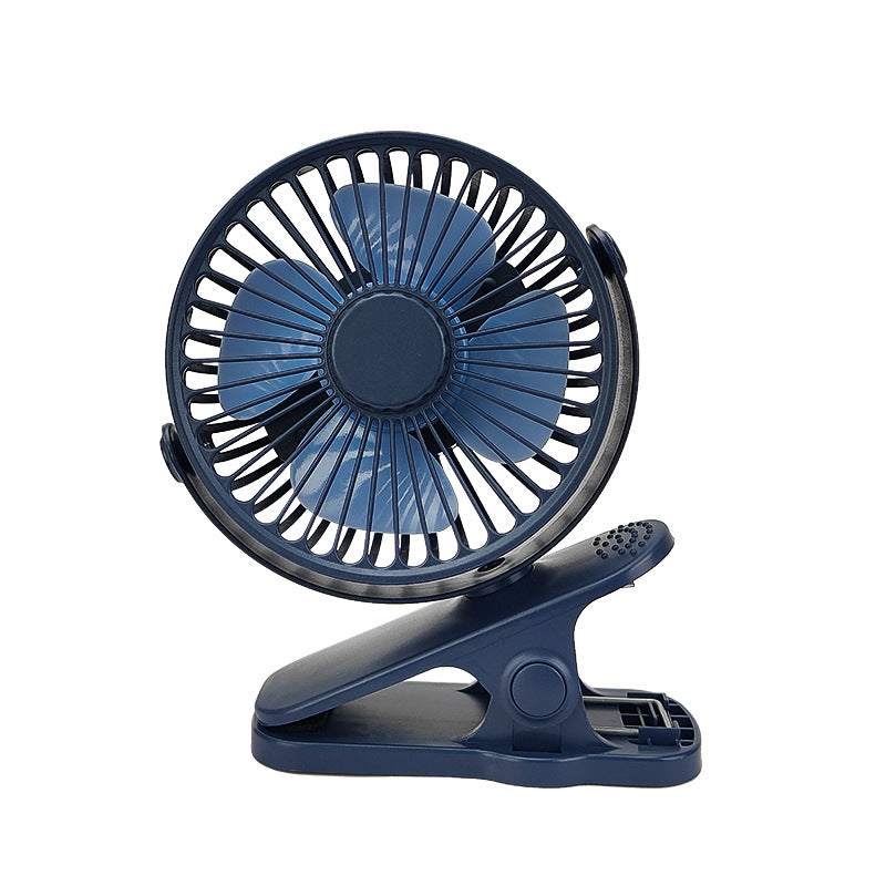 USB Mini Clip Fan – Silent Rechargeable Portable Desktop Fan for Dorms