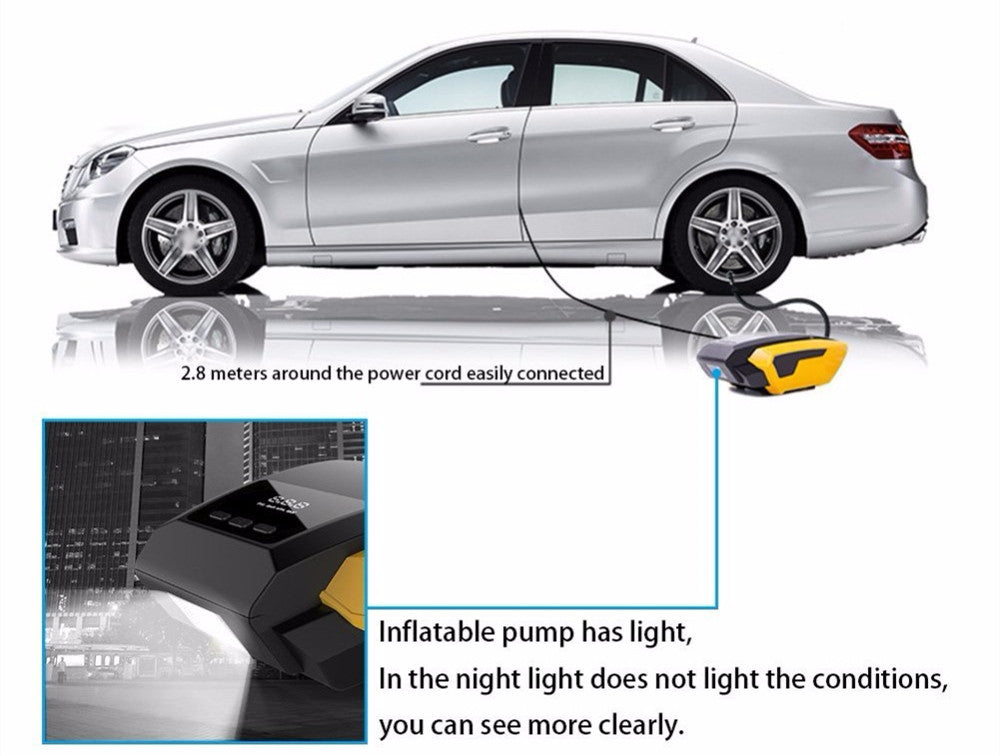 Electric Car Tyre Inflator – Portable Air Pump for Cars, Bikes & Balls