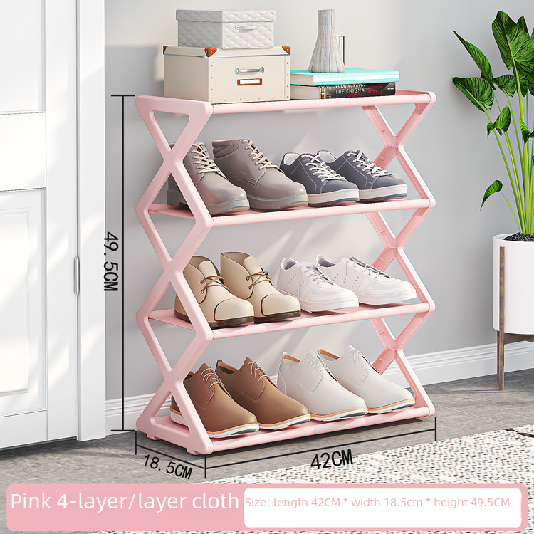 X-Type Multi-Functional Shoe Rack – 2-Layer Stackable Organiser