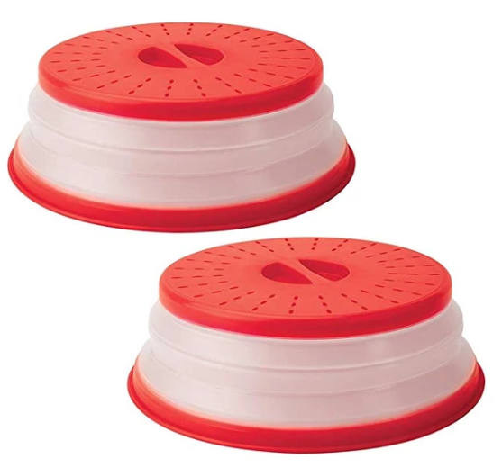 Collapsible High-Temperature Microwave Splash Cover