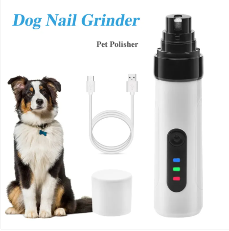 Rechargeable Electric Pet Nail Grinder – Quiet Low-Noise Dog & Cat Claw Trimmer
