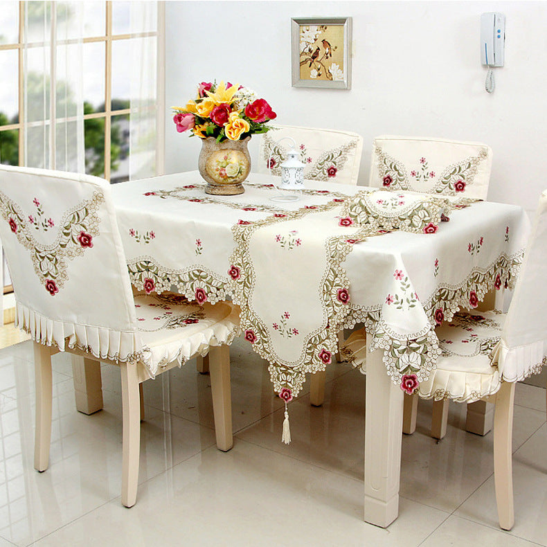 Modern Embroidered Table Runner – Polyester Long Dining Table Decoration