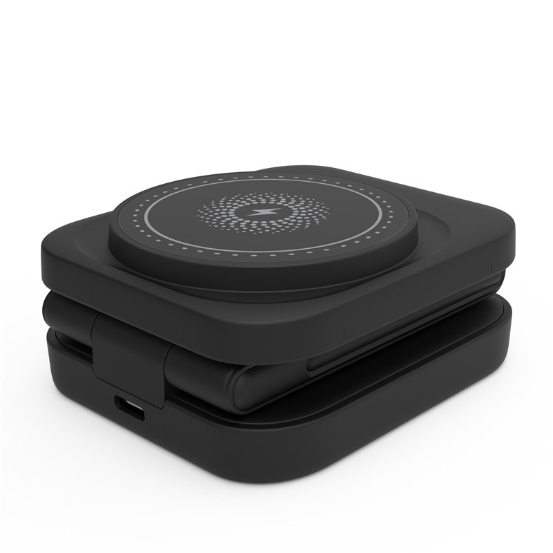 3-in-1 Foldable Magnetic Wireless Charger – 30W for iPhone, Apple Watch & AirPods
