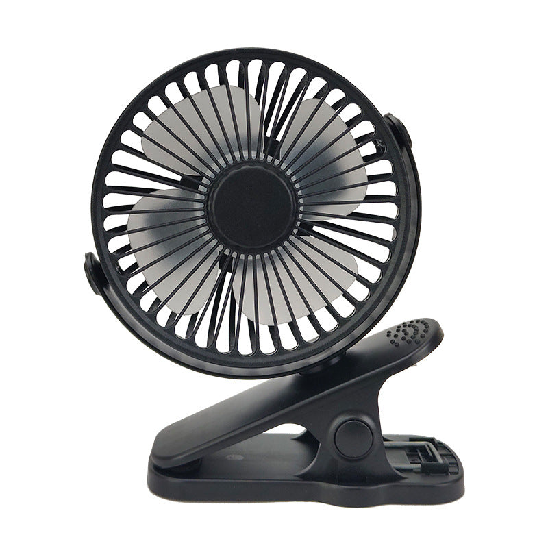 USB Mini Clip Fan – Silent Rechargeable Portable Desktop Fan for Dorms