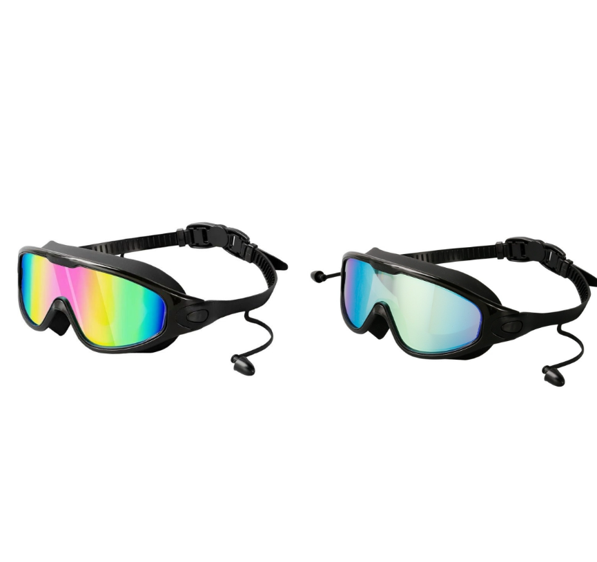 Large Waterproof Anti-Fog Goggles – UV Protection Swimming & Sports Eyewear