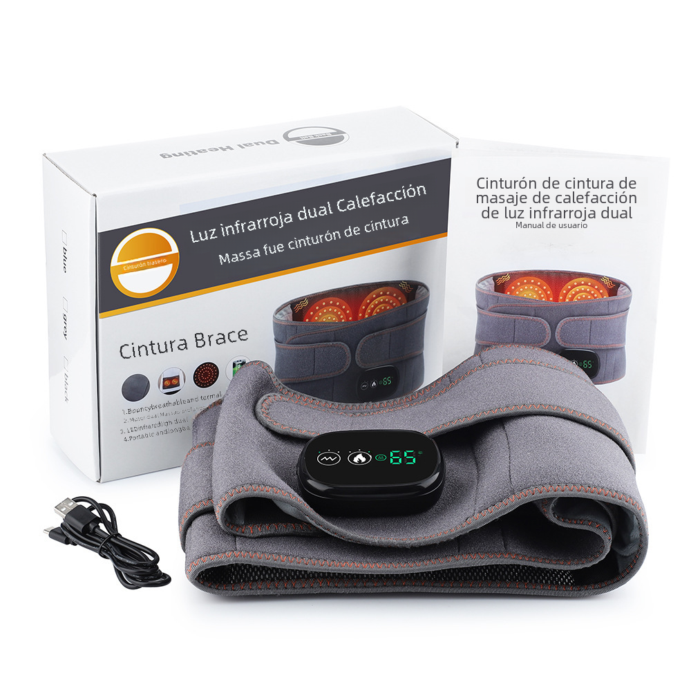 Electric Heating Massage Waist Belt – Vibrating Lumbar Wrap for Back Warmth & Relaxation