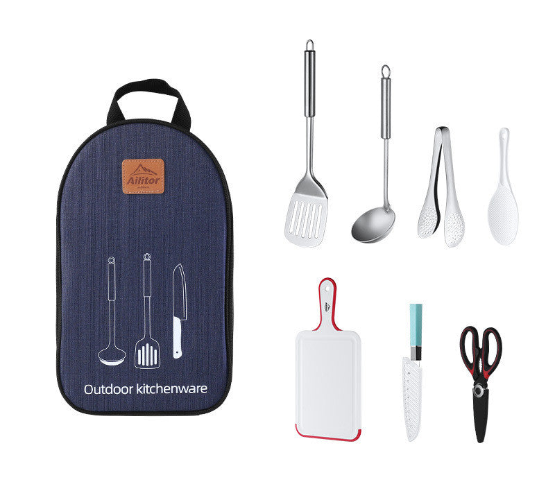Outdoor Picnic Bag with BBQ Cooking Set – Portable Camping Storage Kit