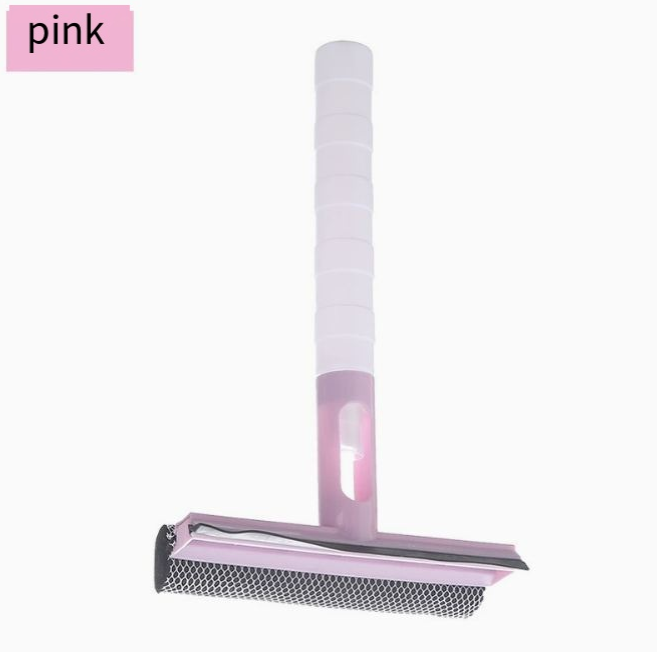 3-in-1 Window Glass Cleaner with Spray Bottle – Double-Sided Sponge & Squeegee
